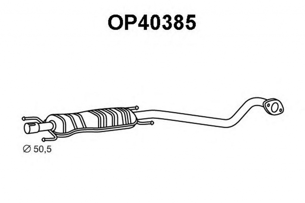 Toba esapament intermediara OPEL ASTRA G limuzina F69 VENEPORTE OP40385