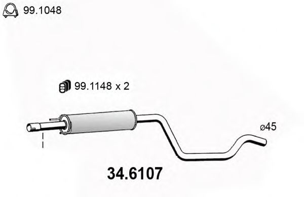 Toba esapament intermediara OPEL MERIVA (2003 - 20