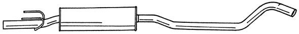 Toba esapament intermediara QWP WEX447 pentru OPEL CORSA B (S93)