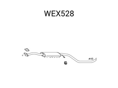 Toba esapament intermediara QWP WEX528