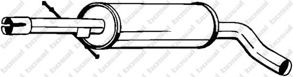 Toba esapament intermediara # Seat Toledo 1998 1999 2000 # 105 497 # BOSAL
