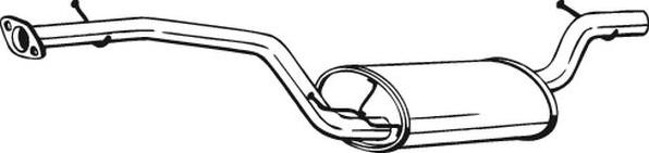 Toba esapament intermediara VOLVO S40 II MS BOSAL 