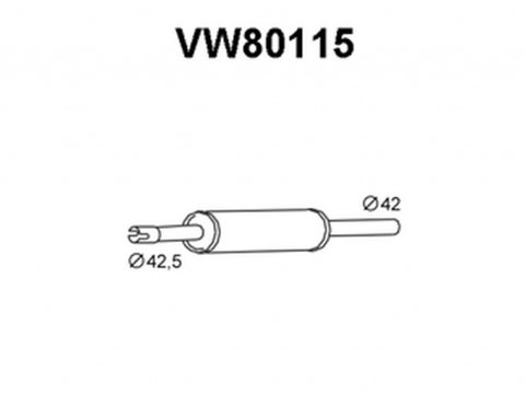 Toba esapament intermediara VW GOLF III Variant 1H5 VENEPORTE VW80115