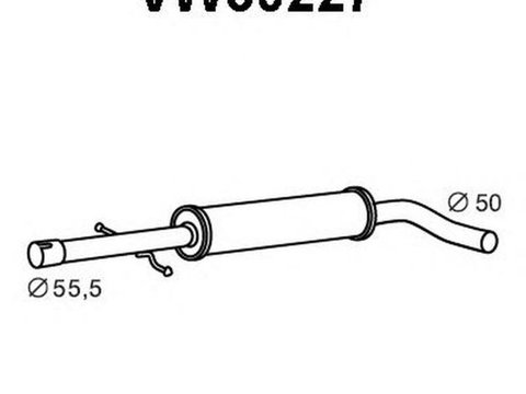 Toba esapament intermediara VW GOLF IV 1J1 VENEPORTE VW80227