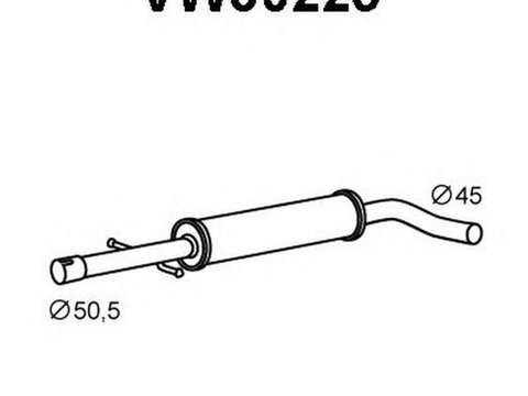 Toba esapament intermediara VW GOLF IV Variant 1J5 VENEPORTE VW80225