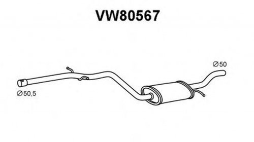 Toba esapament intermediara VW GOLF V Va