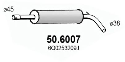 Toba esapament intermediara VW POLO (9N_) (2001 - 