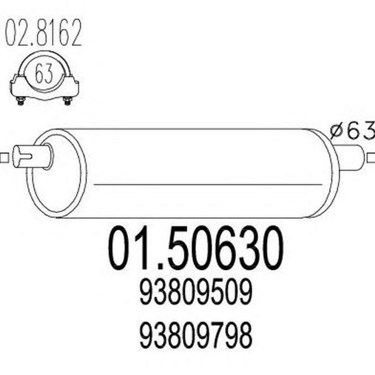 Toba esapament IVECO DAILY II caroserie inchisa combi MTS 1.5063