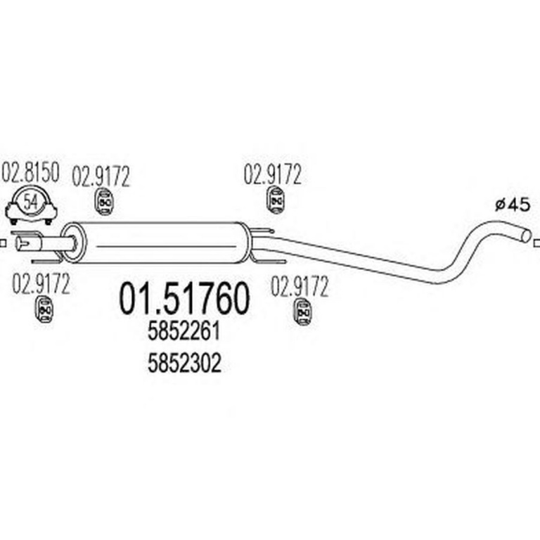 Toba esapament OPEL ASTRA H GTC L08 MTS 1.5176