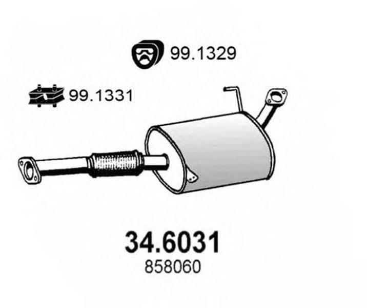 Toba esapament OPEL FRONTERA A 5 MWL4 ASSO 346031