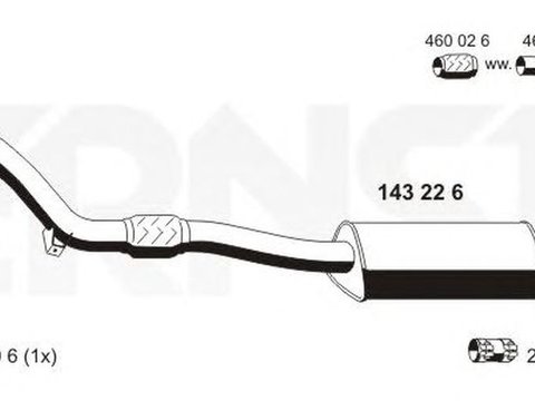 Toba esapament primara AUDI A4 8D2 B5 ERNST 143226