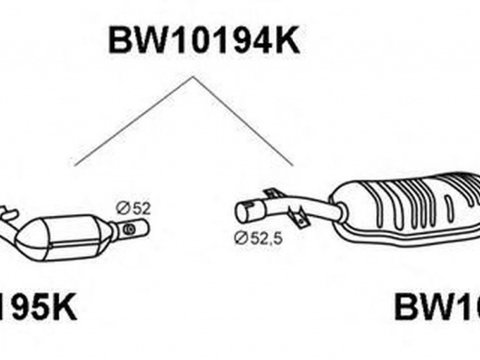 Toba esapament primara BMW 3 Compact E46 VENEPORTE BW10196