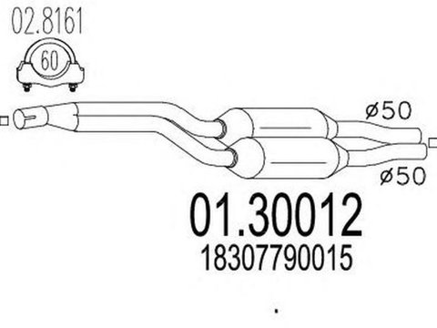 Toba esapament primara BMW 3 Touring E46 MTS 1.30012