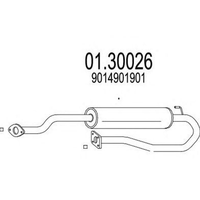 Toba esapament primara MERCEDES-BENZ SPRINTER 2-t platou sasiu 901 902 MTS 1.30026