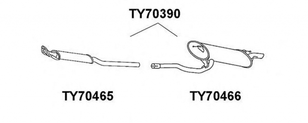 Toba esapament primara TOYOTA AVENSIS Liftback T22 VENEPORTE TY70465