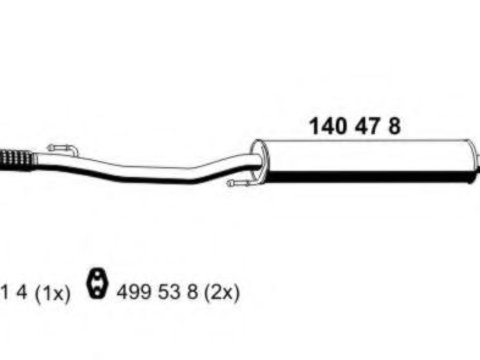 Toba esapament primara VW POLO (6R, 6C) (2009 - 2016) ERNST 140478