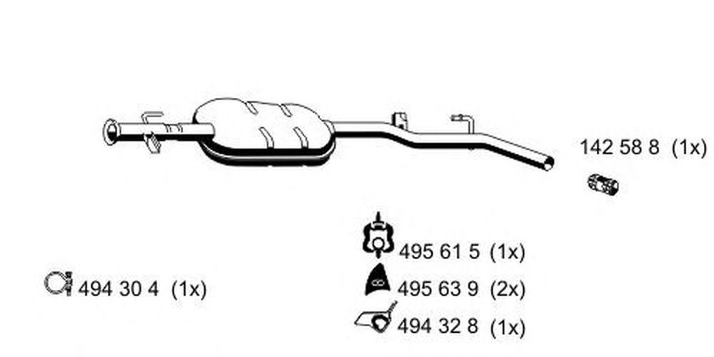 Toba esapament RENAULT CLIO II BB0 1 2 CB0 1 2 ERNST 522120