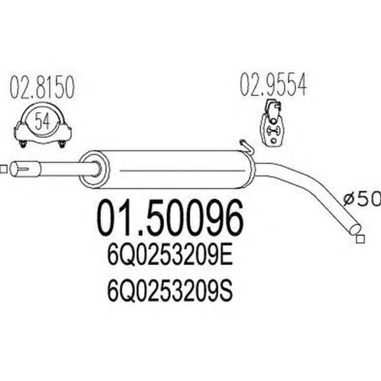 Toba esapament SEAT CORDOBA 6L2 MTS 1.50096