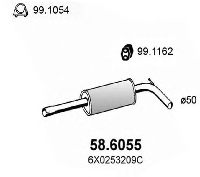 Toba esapament SEAT IBIZA IV 6L1 ASSO 586055