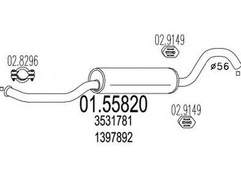 Toba esapament VOLVO V90 combi MTS 1.5582