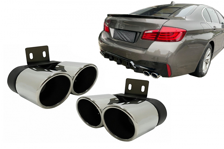 Tobe Ornament compatibil cu BMW Seria 5 F10 F11 (2011-2017) M5 LCI Design Crom Tuning BMW Seria 5 F07 2009 2010 2011 2012 2013 TY-BMF10M5