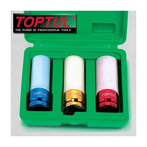 Toptul set 3 cheie jante aliaj cu protectie 17/ 19 / 21