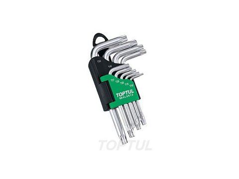 Toptul set chei torx scurt 10-50 cu suport