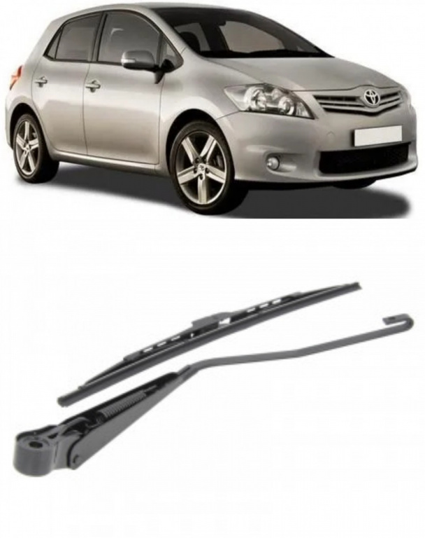 Toyota Auris Brat stergator pentru luneta spate cu lamela 350 mm, compatibil cu Toyota Auris Hatchback fabricat intre 2006-2012, calitate extra MMT MG W012F1X*1