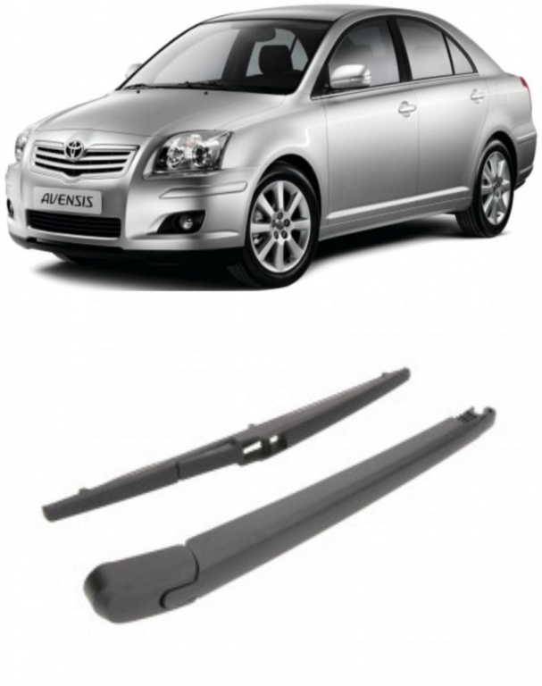 Toyota Avensis Brat stergator pentru luneta spate cu lamela 310 mm, compatibil cu Toyota Avensis fabricat intre 2003-2008, calitate extra MMT RAW 120*2