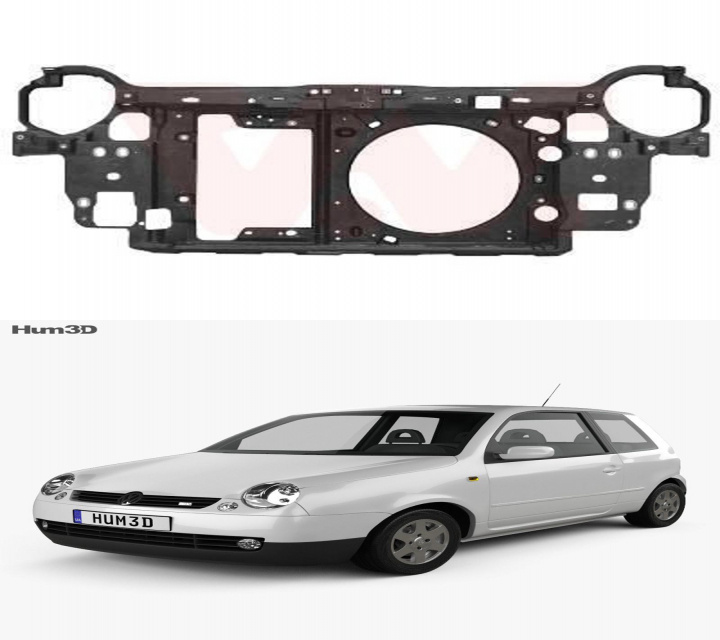 Trager Radiator Bara Fata Panou Frontal Aftermarket NOU Volkswagen VW Lupo 6X 1998 1999 2000 2001 2002 2003 2004 2005 5817678