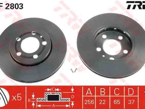 Trw set 2 discuri frana fata cu r256mm pt audi,seat