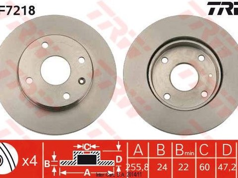 Trw set 2 discuri frana fata pt buik excelle,chevrolet lacetti,nubira