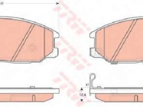 Trw set placute frana fata pt hyundai h-1, santa fe,ssangyong