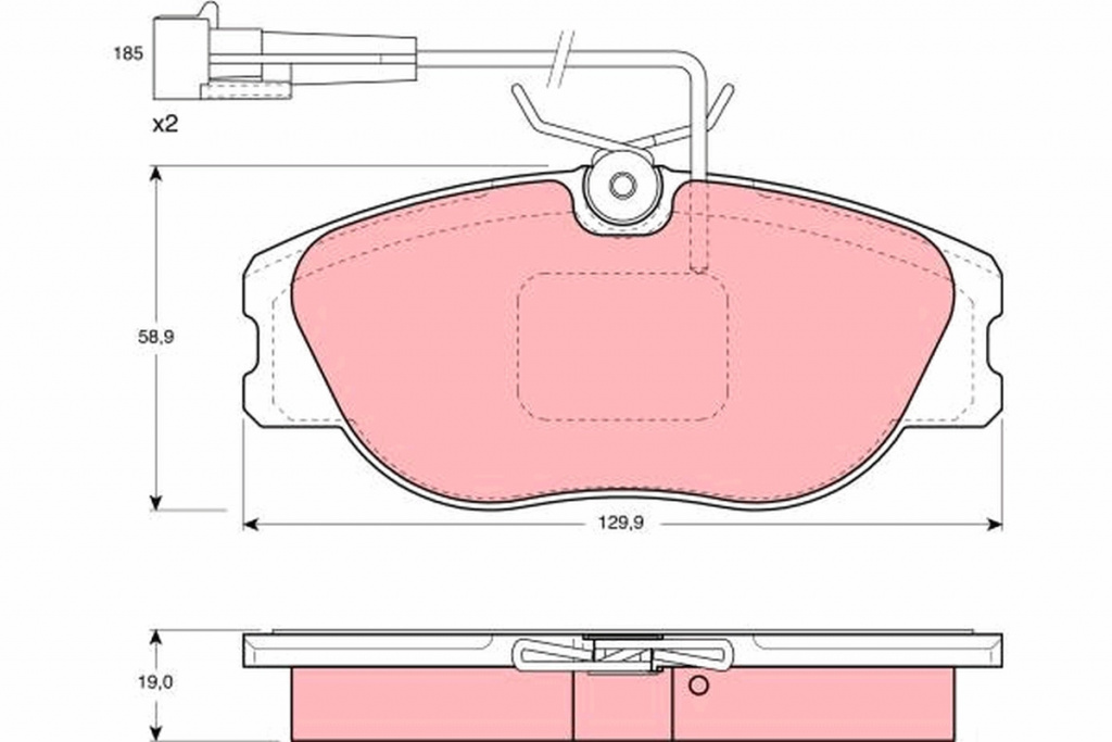 TRW set placute frana,frana disc GDB1058 la masina FIAT COUPE (175_) 1993 1994 1995 1996