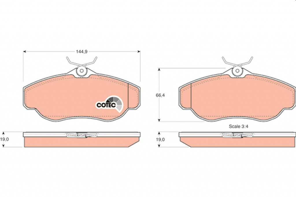 TRW set placute frana,frana disc GDB1156 model LAND ROVER DISCOVERY II (L318) 1998 1999 2000 2001 2002 2003 2004