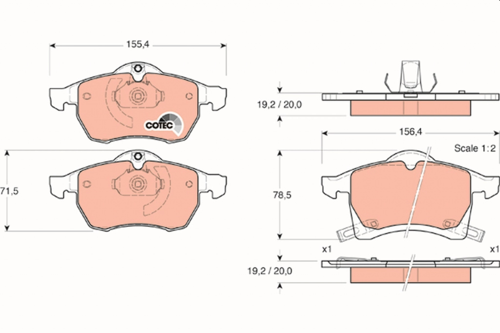 TRW set placute frana,frana disc GDB1350 la OPEL ASTRA H (A04) 2004