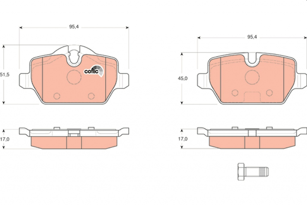 TRW set placute frana,frana disc GDB1612 model BMW