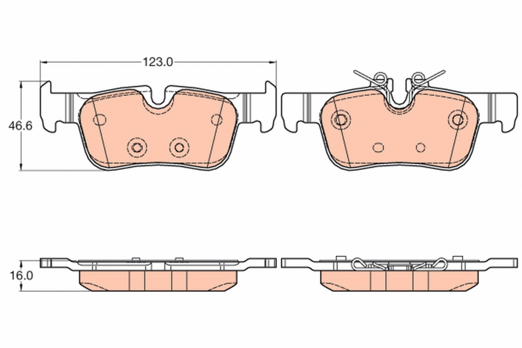 TRW set placute frana,frana disc GDB2063 compatibi
