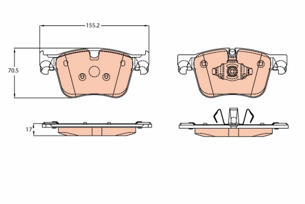 TRW set placute frana,frana disc GDB2193 pentru masina PEUGEOT 508 SW II (FC_, FJ_, F4_) 2018 2019 2020 2021 2022 2023 2024 2025