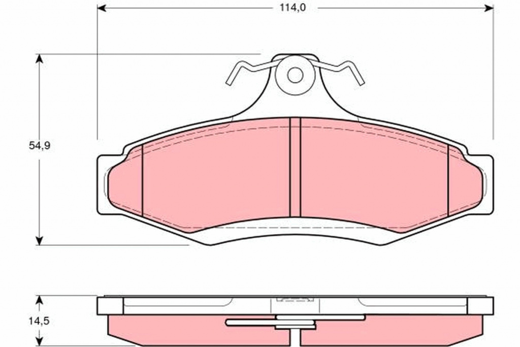 TRW set placute frana,frana disc GDB3172 compatibil cu DAEWOO NUBIRA (J100) 1997 1998 1999 2000 2001 2002 2003