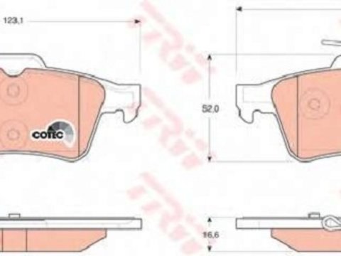 Trw set placute frana spate pt jaguar, mazda