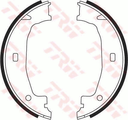 TRW Set saboti frana, frana de mana GS8432 pentru masina BMW 3 cupe (E46) 1998 1999 2000 2001 2002 2003 2004 2005 2006
