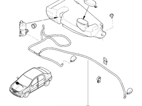 TUB SPALATOR PARTE PASAGER DACIA LOGAN