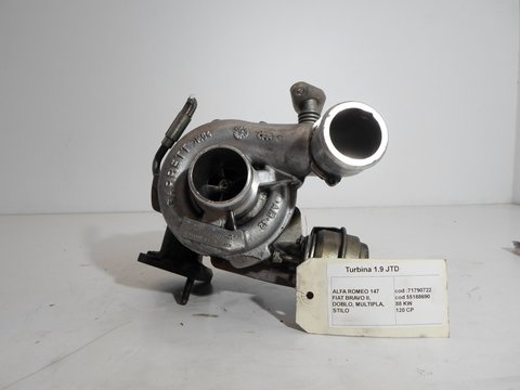 Turbina Alfa Romeo 147 1.9 Jtdm 2006 88kw cod : 55205177