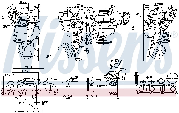 Turbina Nissens VOLVO S60 II (134) 2013-2018 - 93508