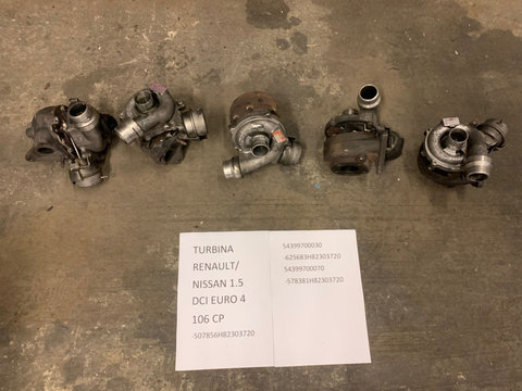 TURBINA RENAULT/DACIA/NISSAN 1.5 DCI EURO 4 78 KW-106 CP