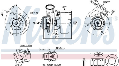 TURBINA / TURBO IVECO EUROCARGO IV 100E.21 207cp NISSENS NIS 93663 2013