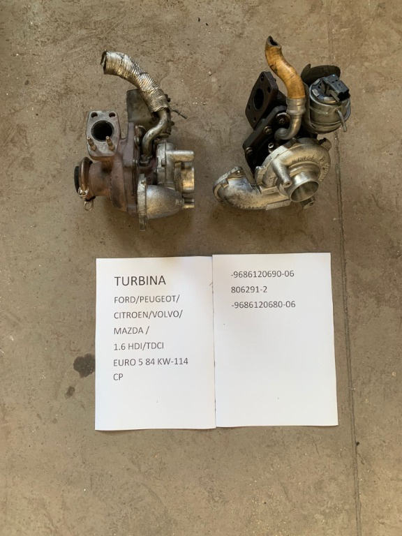 TURBINA Volvo S40 1.6 Diesel EURO 5 84 kw 114 CP - 116 CP 9686120680-06