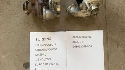 TURBINA Volvo V70 1.6 Diesel EURO 5 84 k