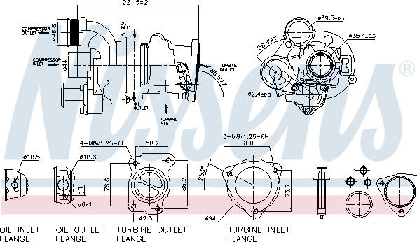 Turbocompresor Nou cu set de garnit MINI R56 R57 R58 R59 CLUBMAN R55 COUNTRYMAN R60 PACEMAN R61 1.6 10.06-10.1 MINI MINI PACEMAN (R61), Compartiment, 03.2012 - 10.2016 Nissens 93154